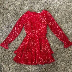Francesca’s Red Long-Sleeve Mini dress